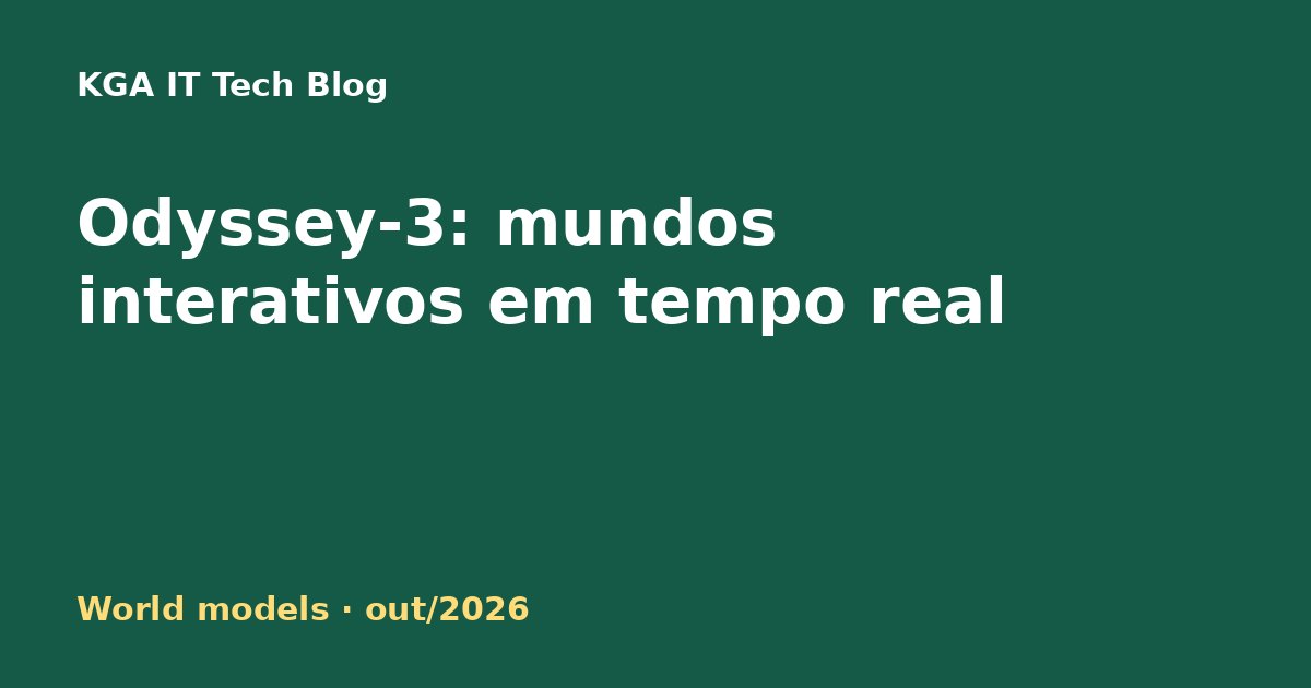 Capa: Odyssey-3, world model interativo em tempo real