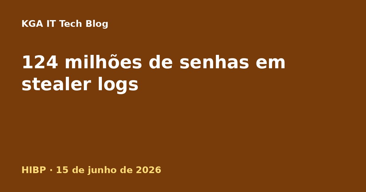 Capa: HIBP adiciona June 2026 Stealer Logs com 56 milhões de e-mails e 124 milhões de senhas