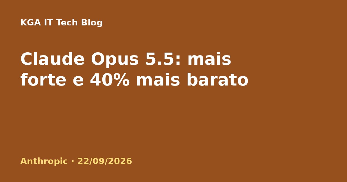 Capa: lançamento do Claude Opus 5.5 da Anthropic