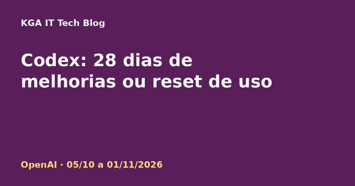 Capa: campanha de 28 dias do Codex com melhorias diárias e resets de uso