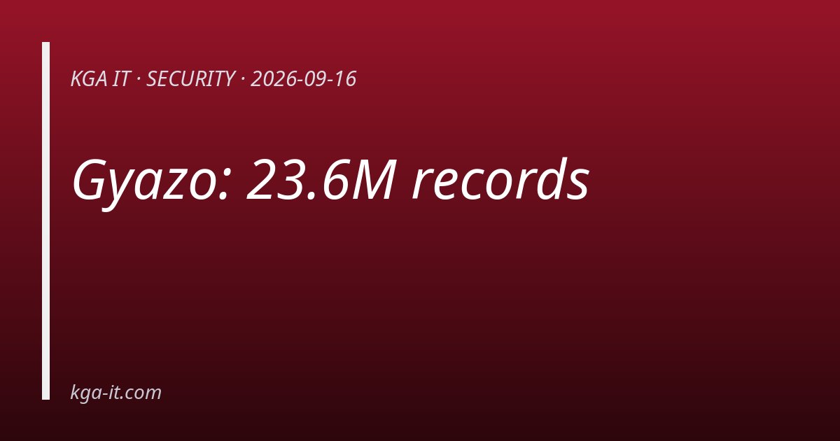 Gyazo: 23.6M records — KGA IT