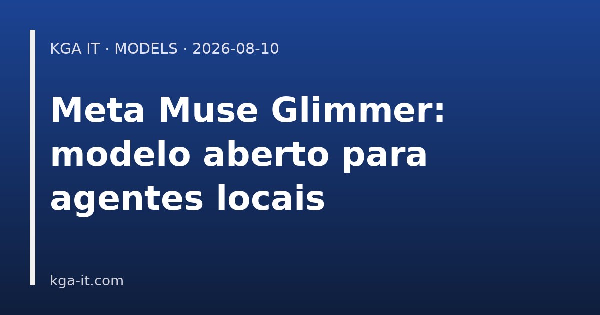 Capa: Meta libera Muse Glimmer 30B para agentes locais