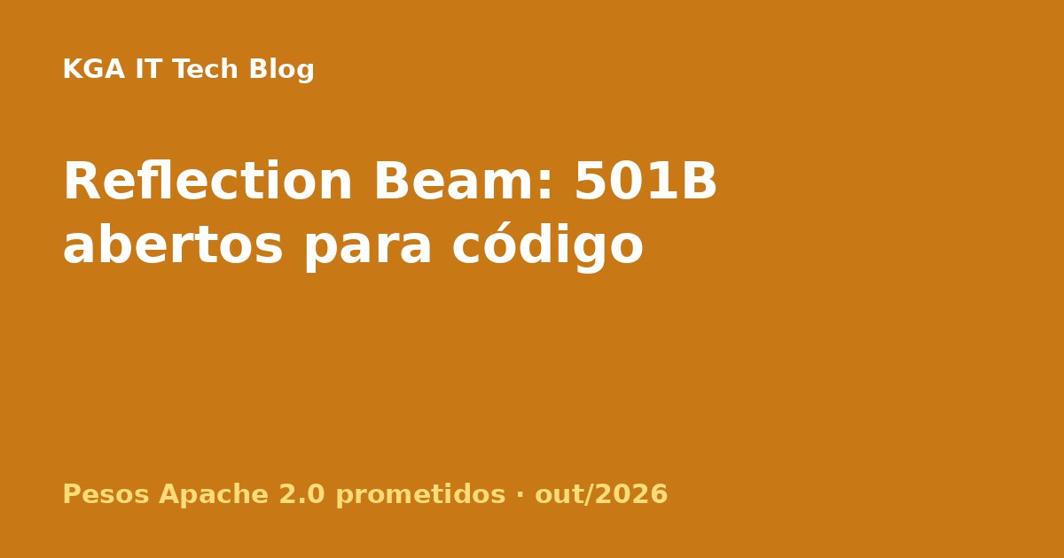 Capa: Reflection AI anuncia Beam, MoE de 501B de pesos abertos
