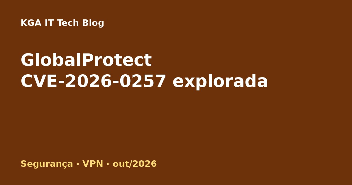 Capa: ransomware explora CVE-2026-0257 no GlobalProtect da Palo Alto